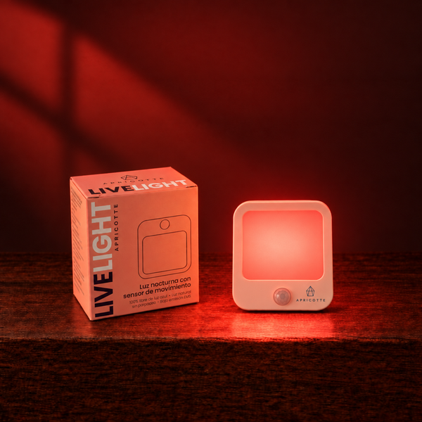 Luz roja de enchufe con sensor de movimiento